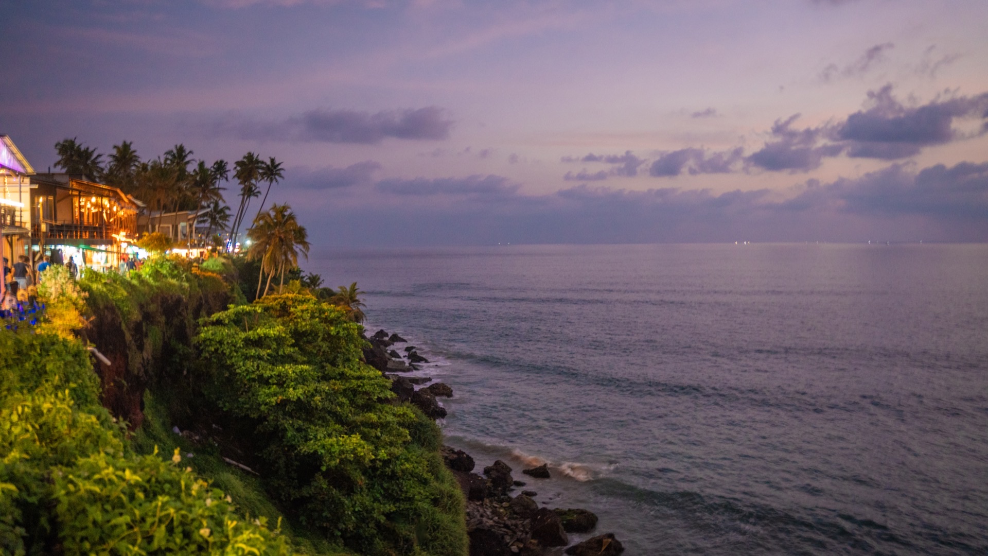 Sunset over Varkala Cliff
