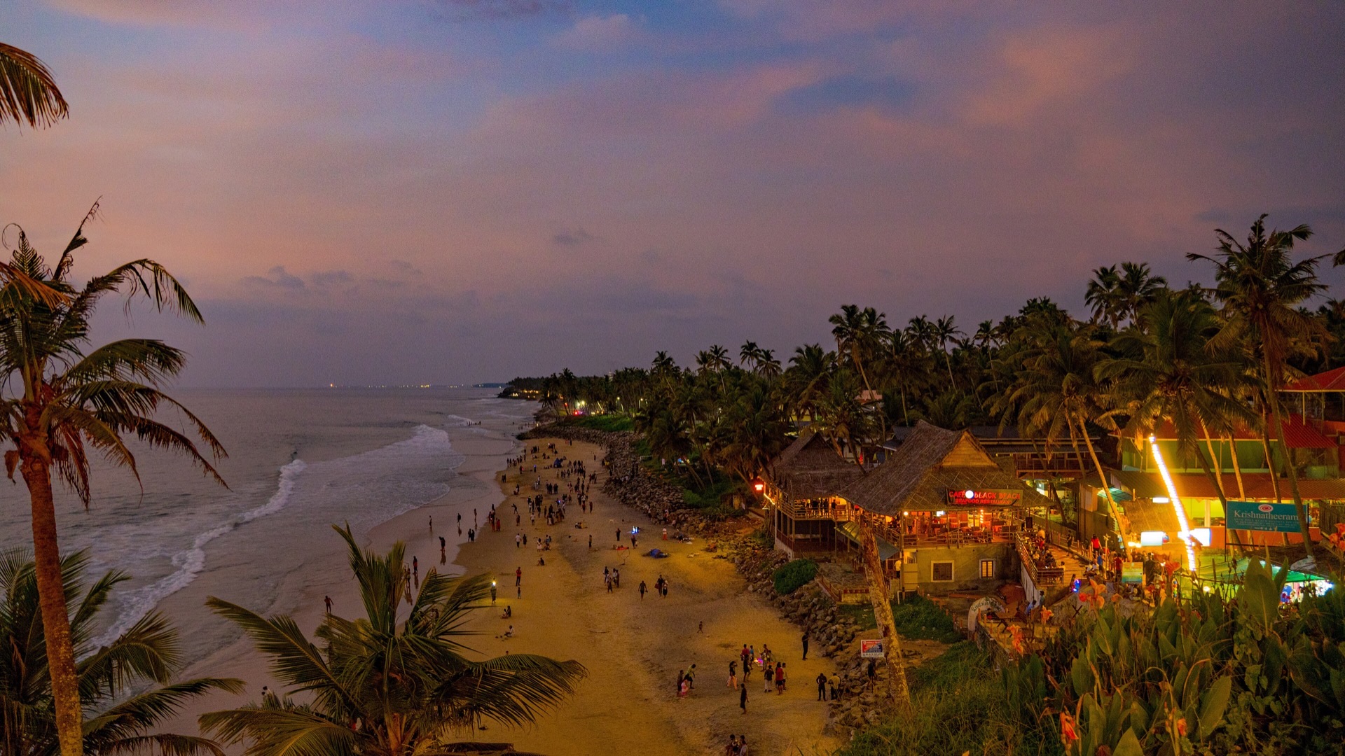 Varkala Cliff coastline